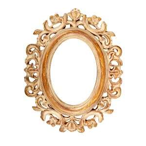 Vintage ornate oval picture frame