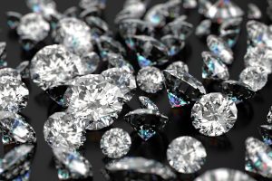 Luxury diamonds on black backgrounds